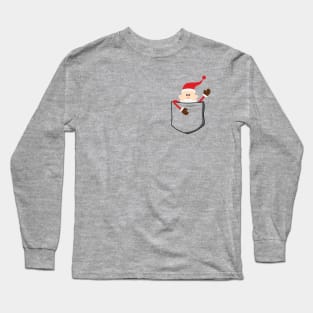 Pocket Santa Long Sleeve T-Shirt